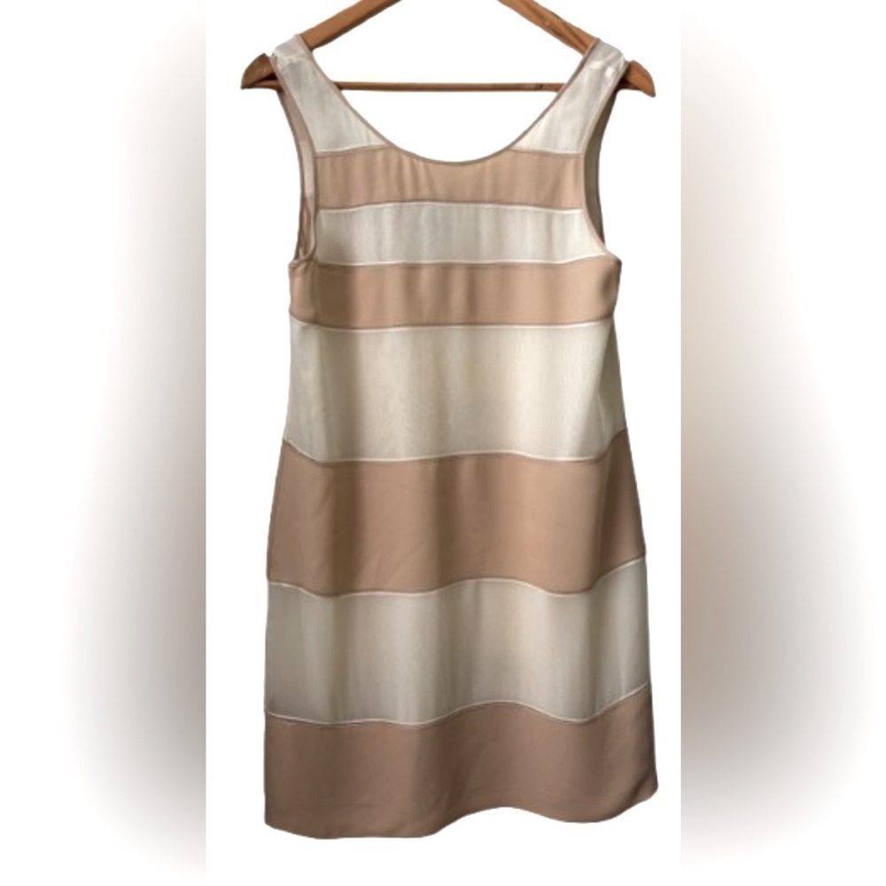 Haute Hippie 100% silk beige & crm lined slip dress SZ S preppy quiet luxury - Picture 2 of 7